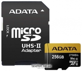 ADATA microSDXC UHS-II 256GB +  [AUSDX256GUII3CL10-CA1]