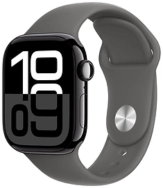 Apple Watch Series 10 42 мм (алюминиевый корпус, спортивный силиконовый ремешок M/L)