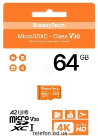 BreezyTech Ultra microSDXC Class 10/A2/V30 64GB ( )