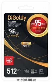 DiGoldy Extreme Pro microSDXC 512GB DG512GCSDXC10UHS-1-ELU3 (без адаптера)