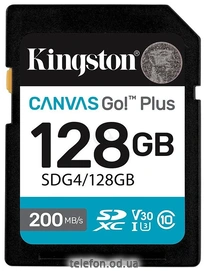 Kingston Canvas Go! Plus SDXC 128GB SDG4/128GB