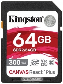 Kingston Canvas React Plus SDXC 64GB