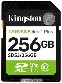 Kingston Canvas Select Plus SDXC 256GB SDS3/256GB