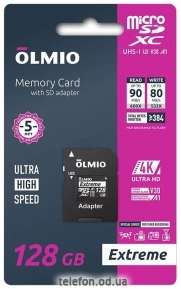 Olmio microSDXC 256GB Extreme UHS-I (U3)