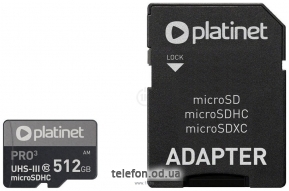 Platinet Pro 3 microSDXC PMMSDX512UIII 512GB + 