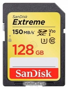 SanDisk Extreme SDXC Class 10 UHS Class 3 V30 150MB/s 128GB