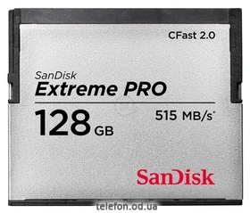 Sandisk Extreme PRO CFast 2.0 515MB/s 128GB