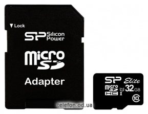 Silicon Power ELITE microSDHC 32GB UHS Class 1 Class 10 + SD adapter
