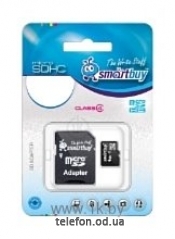 SmartBuy microSDHC Class 4 16GB + SD adapter