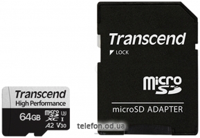 Transcend microSDXC 330S 64GB + SD adapter