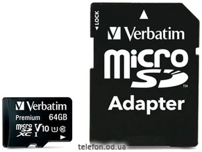 Verbatim Premium 44084 64GB + SD adapter