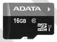 ADATA Premier microSDHC Class 10 UHS-I U1 16GB + SD adapter