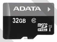 ADATA Premier microSDHC Class 10 UHS-I U1 32GB + SD adapter