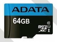 ADATA Premier microSDXC Class 10 UHS-I U1 R/W : 85/25MB/s 64GB + SD adapter