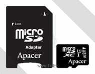 Apacer microSDXC Card Class 10 UHS-I U1 64GB + SD adapter