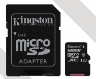 Kingston Canvas Select microSDXC Class 10 UHS-I U1 128GB + SD adapter (SDCS/128GB)