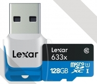 Lexar microSDXC Class 10 UHS Class 1 633x 128GB + USB 3.0 reader