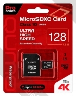 Qumo microSDXC class 10 UHS Class 3 128GB + SD adapter