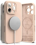 Ringke Silicone Magnetic Magsafe  Apple iPhone 16 Pro Pink Sand