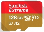 SanDisk Extreme microSDXC Class 10 UHS Class 3 V30 A2 160MB/s 128GB + SD adapter