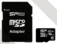 Silicon Power ELITE microSDHC 16GB UHS Class 1 Class 10 + SD adapter