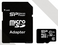 Silicon Power ELITE microSDHC 32GB UHS Class 1 Class 10 + SD adapter