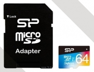 Silicon Power Superior Pro microSDXC 64GB UHS Class 3 Class 10 + SD adapter