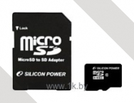 Silicon Power micro SDHC Card 16GB Class 10 + SD adapter