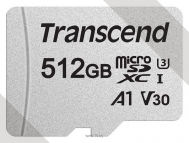 Transcend microSDXC 300S Class 10 U3 A1 V30 512GB + SD adapter (TS512GUSD300S-A)